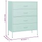vidaXL Kommode Minzgrün 80x35x101,5 cm Stahl vidaXL Kommode Minzgrün 80x35x101,5 cm Stahl