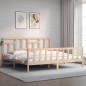 vidaXL Massivholzbett mit Kopfteil vidaXL Massivholzbett mit Kopfteil