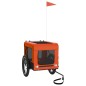 vidaXL Fahrradanhänger Hunde Orange und Schwarz Oxford-Gewebe & Eisen vidaXL Fahrradanhänger Hunde Orange und Schwarz Oxford-Gewebe & Eisen