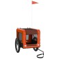 vidaXL Fahrradanhänger Hunde Orange und Schwarz Oxford-Gewebe & Eisen vidaXL Fahrradanhänger Hunde Orange und Schwarz Oxford-Gewebe & Eisen