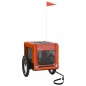 vidaXL Fahrradanhänger Hunde Orange und Schwarz Oxford-Gewebe & Eisen vidaXL Fahrradanhänger Hunde Orange und Schwarz Oxford-Gewebe & Eisen