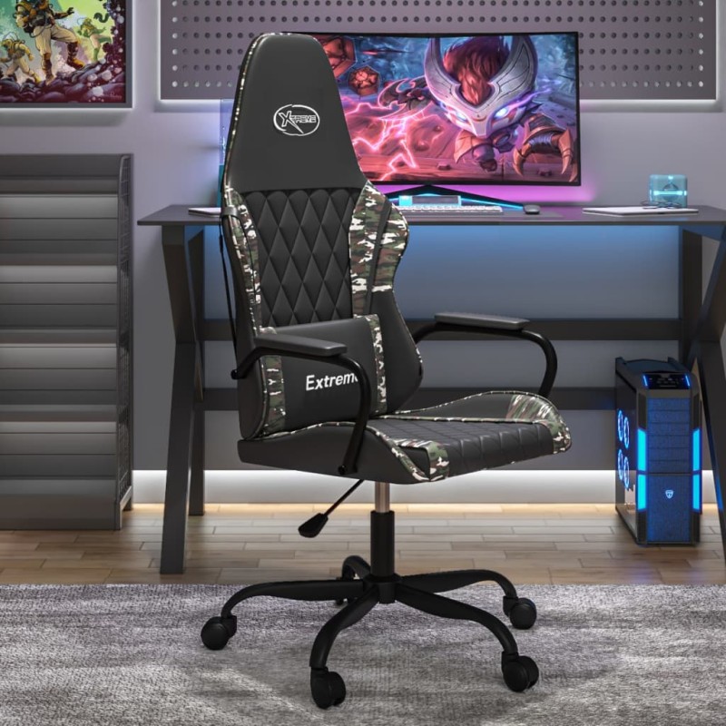vidaXL Gaming-Stuhl Schwarz und Tarnfarben Kunstleder vidaXL Gaming-Stuhl Schwarz und Tarnfarben Kunstleder