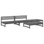 vidaXL 4-tlg. Garten-Lounge-Set Grau Massivholz Kiefer vidaXL 4-tlg. Garten-Lounge-Set Grau Massivholz Kiefer