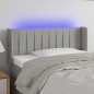 vidaXL LED Kopfteil Hellgrau 93x16x78/88 cm Stoff