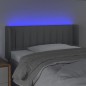 vidaXL LED Kopfteil Hellgrau 93x16x78/88 cm Stoff