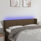 vidaXL LED Kopfteil Dunkelbraun 147x16x78/88 cm Stoff