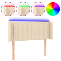 vidaXL LED Kopfteil Creme 93x16x78/88 cm Stoff
