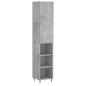 vidaXL Highboard Betongrau 34,5x34x180 cm Holzwerkstoff vidaXL Highboard Betongrau 34,5x34x180 cm Holzwerkstoff