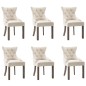 vidaXL Esszimmerstühle 6 Stk. Beige Stoff vidaXL Esszimmerstühle 6 Stk. Beige Stoff