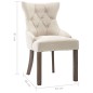 vidaXL Esszimmerstühle 6 Stk. Beige Stoff vidaXL Esszimmerstühle 6 Stk. Beige Stoff