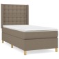 vidaXL Boxspringbett mit Matratze Taupe 90x200 cm Stoff vidaXL Boxspringbett mit Matratze Taupe 90x200 cm Stoff