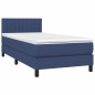 vidaXL Boxspringbett mit Matratze & LED Blau 90x190 cm Stoff vidaXL Boxspringbett mit Matratze & LED Blau 90x190 cm Stoff