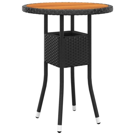 vidaXL 3-tlg. Garten-Essgruppe Poly Rattan Schwarz