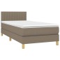 vidaXL Boxspringbett mit Matratze & LED Taupe 90x200 cm Stoff vidaXL Boxspringbett mit Matratze & LED Taupe 90x200 cm Stoff