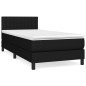 vidaXL Boxspringbett mit Matratze Schwarz 80x200 cm Stoff vidaXL Boxspringbett mit Matratze Schwarz 80x200 cm Stoff