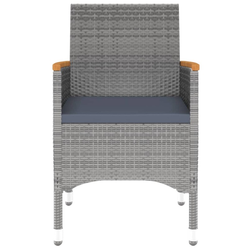 5-tlg. Garten-Essgruppe Poly Rattan Grau 5-tlg. Garten-Essgruppe Poly Rattan Grau
