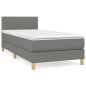 vidaXL Boxspringbett mit Matratze Dunkelgrau 80x200 cm Stoff vidaXL Boxspringbett mit Matratze Dunkelgrau 80x200 cm Stoff