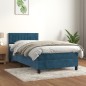 vidaXL Boxspringbett mit Matratze Dunkelblau 90x200 cm Samt vidaXL Boxspringbett mit Matratze Dunkelblau 90x200 cm Samt