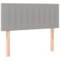 vidaXL Boxspringbett mit Matratze Hellgrau 90x200 cm Stoff vidaXL Boxspringbett mit Matratze Hellgrau 90x200 cm Stoff