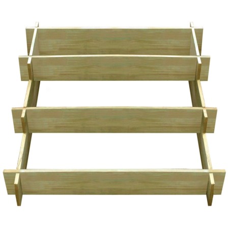 vidaXL 3-stufiger Pflanzkübel 90 x 90 x 35 cm Holz Imprägniert