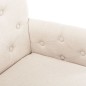 Esszimmerstühle mit Armlehnen 4 Stk. Beige Stoff Esszimmerstühle mit Armlehnen 4 Stk. Beige Stoff