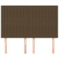vidaXL Kopfteile 4 Stk. Dunkelbraun 72x5x78/88 cm Stoff