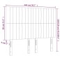 vidaXL Kopfteile 4 Stk. Dunkelbraun 72x5x78/88 cm Stoff