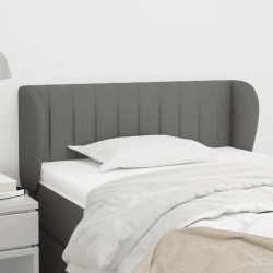 vidaXL Kopfteil mit Ohren Dunkelgrau 83x23x78/88 cm Stoff