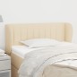 vidaXL Kopfteil mit Ohren Creme 93x23x78/88 cm Stoff vidaXL Kopfteil mit Ohren Creme 93x23x78/88 cm Stoff