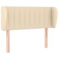 vidaXL Kopfteil mit Ohren Creme 93x23x78/88 cm Stoff vidaXL Kopfteil mit Ohren Creme 93x23x78/88 cm Stoff