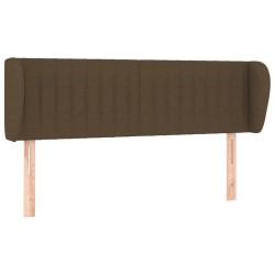 vidaXL Kopfteil mit Ohren Dunkelbraun 147x23x78/88 cm Stoff