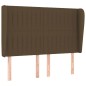 vidaXL Kopfteil mit Ohren Dunkelbraun 147x23x118/128 cm Stoff