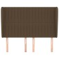 vidaXL Kopfteil mit Ohren Dunkelbraun 147x23x118/128 cm Stoff