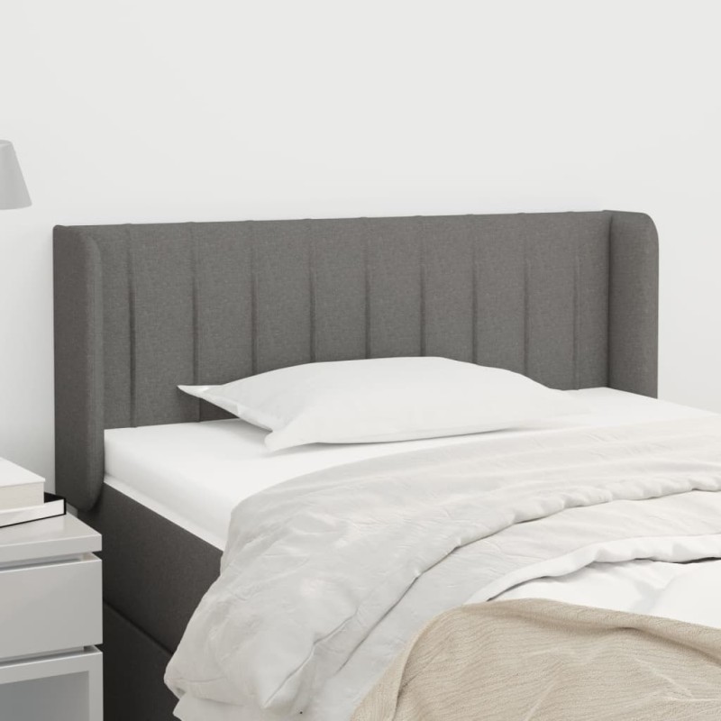 vidaXL Kopfteil mit Ohren Dunkelgrau 83x16x78/88 cm Stoff vidaXL Kopfteil mit Ohren Dunkelgrau 83x16x78/88 cm Stoff