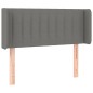 vidaXL Kopfteil mit Ohren Dunkelgrau 83x16x78/88 cm Stoff vidaXL Kopfteil mit Ohren Dunkelgrau 83x16x78/88 cm Stoff