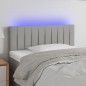 vidaXL LED Kopfteil Hellgrau 90x5x78/88 cm Stoff vidaXL LED Kopfteil Hellgrau 90x5x78/88 cm Stoff