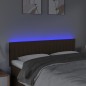 vidaXL LED Kopfteil Dunkelbraun 144x5x78/88 cm Stoff vidaXL LED Kopfteil Dunkelbraun 144x5x78/88 cm Stoff