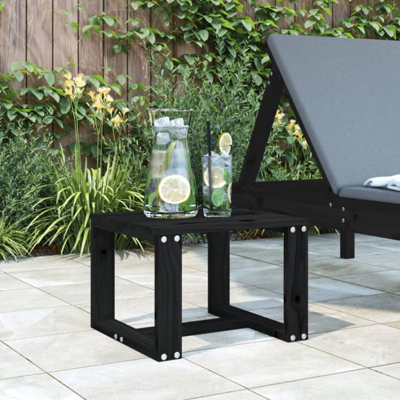 vidaXL Garten-Beistelltisch Schwarz 40x38x28,5 cm Massivholz Kiefer vidaXL Garten-Beistelltisch Schwarz 40x38x28,5 cm Massivholz Kiefer