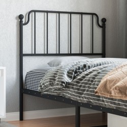 vidaXL Kopfteil Metall Schwarz 90 cm