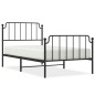 vidaXL Bettgestell mit Kopf- und Fußteil Metall Schwarz 100x190 cm vidaXL Bettgestell mit Kopf- und Fußteil Metall Schwarz 100x190 cm