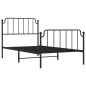 vidaXL Bettgestell mit Kopf- und Fußteil Metall Schwarz 100x190 cm vidaXL Bettgestell mit Kopf- und Fußteil Metall Schwarz 100x190 cm