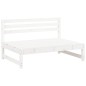 vidaXL 2-tlg. Garten-Lounge-Set Weiß Massivholz Kiefer vidaXL 2-tlg. Garten-Lounge-Set Weiß Massivholz Kiefer