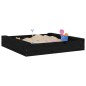 vidaXL Sandkasten mit Sitzen Schwarz Quadratisch Massivholz Kiefer vidaXL Sandkasten mit Sitzen Schwarz Quadratisch Massivholz Kiefer