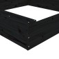 vidaXL Sandkasten mit Sitzen Schwarz Quadratisch Massivholz Kiefer vidaXL Sandkasten mit Sitzen Schwarz Quadratisch Massivholz Kiefer