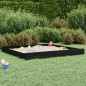 vidaXL Sandkasten mit Sitzen Schwarz Quadratisch Massivholz Kiefer vidaXL Sandkasten mit Sitzen Schwarz Quadratisch Massivholz Kiefer