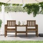 vidaXL Gartenbank mit Tisch 2-Sitzer Honigbraun Massivholz Kiefer vidaXL Gartenbank mit Tisch 2-Sitzer Honigbraun Massivholz Kiefer
