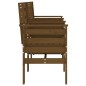 vidaXL Gartenbank mit Tisch 2-Sitzer Honigbraun Massivholz Kiefer