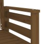 vidaXL Gartenbank mit Tisch 2-Sitzer Honigbraun Massivholz Kiefer