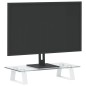 vidaXL Monitorständer Weiß 40x20x8 cm Hartglas und Metall vidaXL Monitorständer Weiß 40x20x8 cm Hartglas und Metall