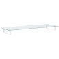 vidaXL Monitorständer Weiß 100x35x8 cm Hartglas und Metall vidaXL Monitorständer Weiß 100x35x8 cm Hartglas und Metall